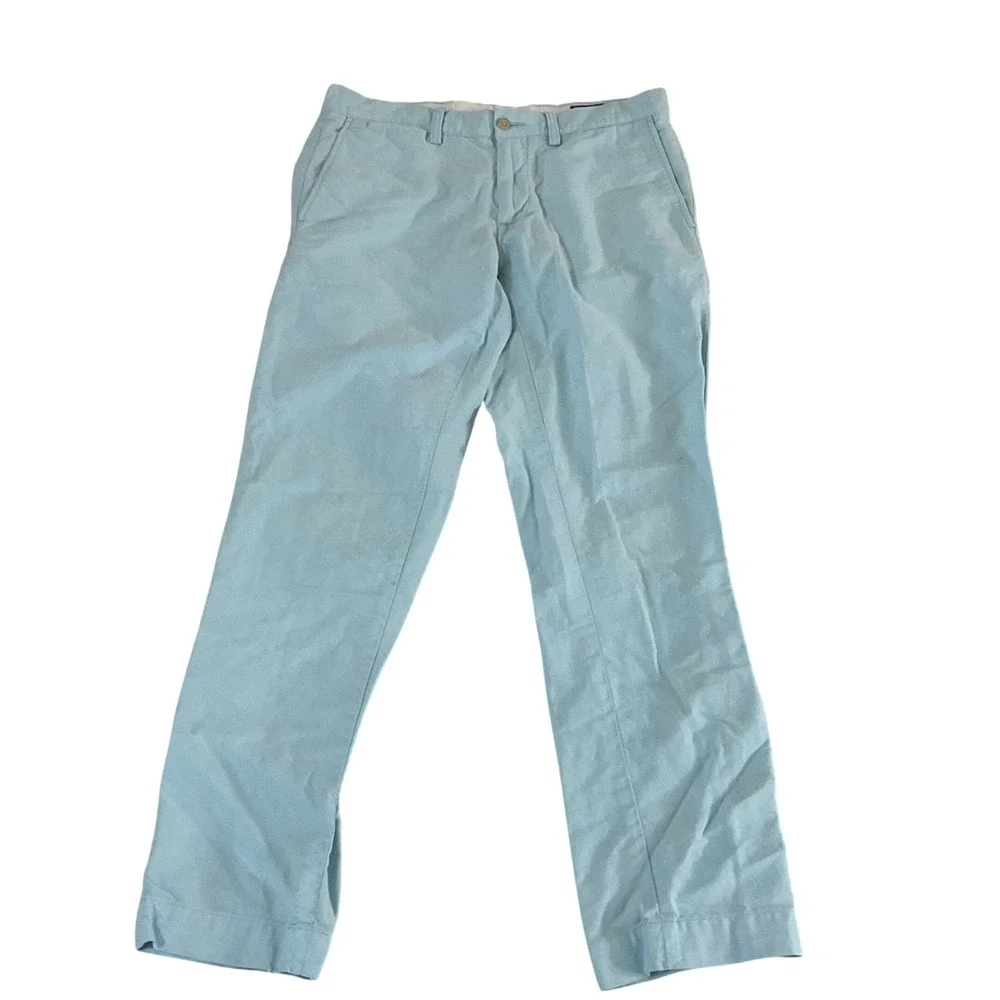 Polo Ralph Lauren Chinos Mens 32/32 Light Blue Excellent Slim Fit 32x26.5